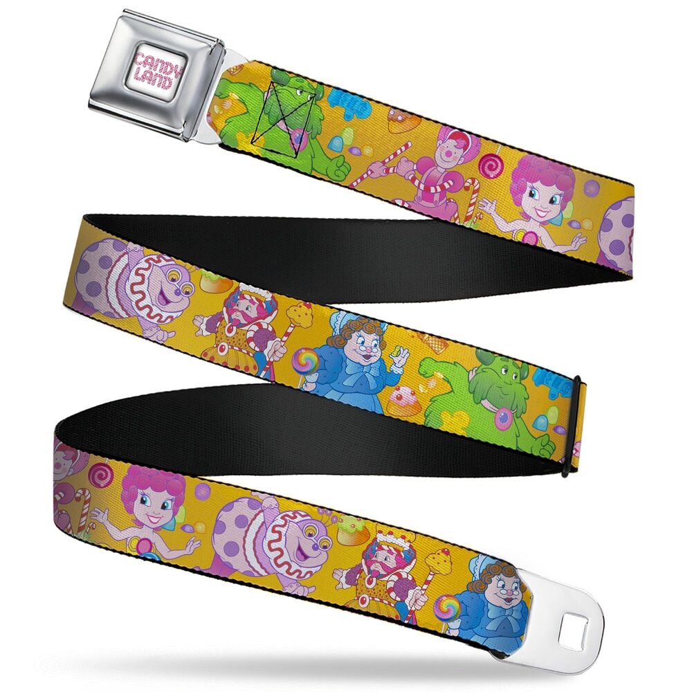 5305 Hasbro Belt, Seatbelt Buckle Belt, Candy Land Characters and Candy